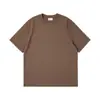 Camiseta impresa de algodón puro de peso pesado 240G con estampado digital personalizado, corte holgado para hombre, marca de moda, cuello redondo, manga corta, moda unisex de verano