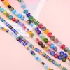 Cuentas de Vidrio Flor de Mil Flores Forma Redonda Corazón para Manualidades DIY Materiales para Hacer Pulseras y Accesorios de Joyería