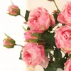 Rama Artificial Individual de Gama Alta 2 Cabezas Rosa de Primavera Salón de Bodas Hogar Hotel Decoración Flor Artificial Rosa Artificial