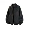 Chaqueta de trabajo Migura tie-dye estilo granero para hombres y mujeres, abrigo moderno de otoño de corte holgado, cárdigan top Migura bloque de color Detroit