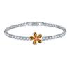 Versión coreana de joyería más vendida pulsera de estrella de cinco puntas de circón de diamante completo AAA pulsera de flor de cristal ventas directas de fábrica