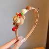 Arco de cabelo infantil, artefato de acabamento para quebra de cabelo de menina, faixa de cabeça de desenho animado para bebê, não danifica o cabelo, cocar, arco de cabelo prensado