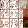Amazon Modelo Geométrico Floral Texturizado Vazado para Pintura DIY Estêncil para Pintura de Parede Molde para Desenho de Folheado de Madeira