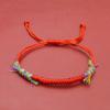 Pulsera de Nudo Vajra de Buena Suerte Estilo Chino para Niños y Estudiantes, Pulsera de Cuerda de Algodón Xizang Multicolor, Cuerda Roja Tejida a Mano al por Mayor