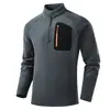 Nueva Chaqueta de Montañismo Cálida para Exteriores de Invierno 2026 con Cuello Alto de Media Cremallera, Forro Polar de Poliuretano, Chaqueta Versátil de Manga Larga