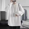 Camiseta de manga comprida Moda Estilo coreano Moda Roupas Soltas de Primavera e Outono Casual All-match 2023 Novo Suéter Estilo na moda Hong Kong
