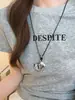 Collar de Corazón Irregular para Mujer 2026 Nuevo Modelo de Lujo Ligero Nicho Cadena Larga para Clavícula Accesorio Versátil