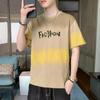 Camisetas Masculinas de Verão Soltas e Modernas de Manga Curta para Uso Casual Masculino e Bonito Novas Camisetas de Meia-Manga 2024 1/2 Peças
