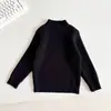 Valle del Viento 2026 Invierno Nuevo Estilo Coreano Versátil Suéter Grueso de Cuello Alto Parcial para Niños Ropa de Punto Cálida para Niños y Niñas