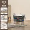 Caixa de armazenamento portátil de alta transparência espessa para uso doméstico, para guardar roupas, brinquedos, livros, à prova de umidade, à prova de poeira, plástico de grande capacidade