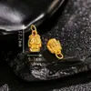 Plata S925 Chapada en Oro Antiguo Artesanía Conejo Gege Pequeños Accesorios Colgantes DIY Diseño Original Fresco Accesorios