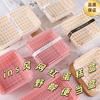 Caja de Pastel de Moda Famosa en Internet Postre Pequeño Empaque Transparente Cuadros Pintados a Mano Crema Picnic Horneado Bento Box Postre