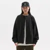 Sudadera Cardigan Waffle para Hombre Color Sólido Versátil Atractiva Chaqueta de Primavera y Otoño Marca Coreana Chic Tendencia Exportación Venta al por Mayor Transfronteriza