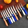Cuchillo para Fruta de Acero Inoxidable Cuchillo para Pelar Melón y Fruta Doméstico Cuchillo Portátil para Pelar con Cuchillo para Bistec Dentado Cuchillo para Pan Venta al por Mayor
