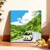 30*30 paisaje de campo pintura al óleo digital DIY pintado a mano escena callejera cafetería pintura decorativa acrílica en stock al por mayor