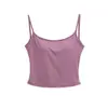 Camisola puramente seductora de encaje empalmado y diseño retorcido con almohadillas en el pecho integradas y copas fijas, un top corto con un hermoso diseño en la espalda para el verano