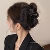 Horquilla de lazo mediano con lazo grande, accesorio elegante y sencillo para el cabello, con clip de tiburón para la parte trasera, 2024