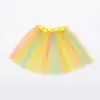 Falda de conejo transfronteriza falda tutú para niños falda de tres capas arcoíris conjunto de tres piezas venta al por mayor Amazon AliExpress falda