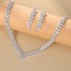 Explosões transfronteiriças colar de diamantes completos brincos terno AliExpress venda quente colar de strass estilo nacional acessórios de pescoço