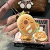 Novo chaveiro de boneca de sanduíche fofo mochila de menina pingente de combinação completa joias decoração de estudante enfeites pendurados