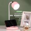 Lámpara de escritorio pequeña creativa táctil simple para estudiantes, escritorio, escritura, LED, lectura, soporte para teléfono móvil, lámpara de carga USB, personalizable