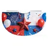 Capa Roja y Azul Hecha a Medida de Fábrica para el Día de la Independencia Europeo y Americano con Estrellas Impresas, Capa Infantil con Cordón y Capucha