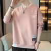 Moletom Masculino Novo Primavera e Outono Casual Versátil Juvenil Elegante Camiseta de Manga Comprida Gola Careca Camiseta Básica Roupas Masculinas