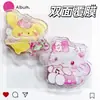 Clip de Plástico Transparente de Dibujos Animados Papelería para Fijar Documentos, Organizar Exámenes, Clip de Carpeta Transparente, Clip para Archivos, Clip para Recibos