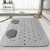 Alfombrilla Antideslizante para Masaje de Pies de Baño, Anticaídas, Alfombrilla de Baño Sencilla, Alfombrilla de Pies con Ventosas para Montar en la Pared de la Ducha, Baño