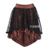 Traje de Palacio Falda Lolita Cremallera Trasera Falda Media Vestido de Malla Negra Vestido de Fiesta Falda a Juego