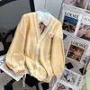 Suéter Abrigo Estilo Academia Dulce para Mujer Estilo Perezoso Holgado Otoño e Invierno Nuevo Diseño Superior Cardigan Tejido Mujer