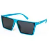 Gafas de sol de montura cuadrada grande de una sola pieza con patillas finas que muestran la cara pequeñas para exteriores Anti-UV 131 Rt032