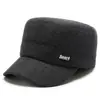 Chapéu de Inverno Masculino Estilo Dad Hat Proteção Contra Frio Proteção para as Orelhas Chapéu de Aba Reta para Meia-Idade e Idosos Vovô Homem Velho Chapéu de Algodão Espesso Quente com Aveludado