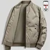 Novas peças de outer wear de outono e inverno para homens: jaqueta bomber casual da moda com gola de baseball e corte solto