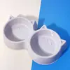 Tigela dupla para pet para beber e comer, tigela para pet fofa tudo-em-um, tigela para gato, tigela para cachorro, suprimentos para pet