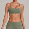 Roupa de Yoga Fitness Costas Cruzadas Roupa Externa Corrida Sutiã de Yoga Toque Nu Secagem Rápida Roupa Íntima Esportiva 4686