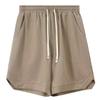 Calças Casuais de Alta Qualidade Jovens Modernas Patchwork Elásticas Calças Esportivas Soltas Moda Marca Moderna Shorts de Verão