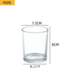Copa de Vela Transparente, Portavelas, Frasco de Vidrio Simple para Vela de Aromaterapia, Adorno de Decoración para Hotel y Hogar, Recipiente para Velas