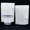 Bolsas de té de papel kraft con ventana, diseño de base plana, material engrosado, autosellables, adecuadas para envasado de alimentos y disponibles para impresión en lotes pequeños