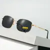 Gafas de Sol Polarizadas de Metal para Hombre, Gafas de Sol de Gama Alta que Cambian de Color, Gafas Anti-UV para Conducir y Pescar