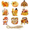 Novos enfeites pendurados de decoração de Ação de Graças transfronteiriços: pingentes de peru e abóbora para montagem de cenário de festa de outono