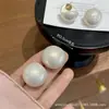 Brincos de Pérola Pão Extra Grandes Prata 925 Simples e Únicos Design de Pérola Brincos Atacado Moda de Luxo Leve Estilo Commuter