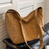 Bolsa de Lona para Mulheres, Grande Capacidade, Nova Moda 2026, Versátil para Outono e Inverno, Alça Larga, Bolsa Transversal, Bolsa Saco Tendência para Senhoras