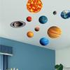 Fábrica nova transfronteiriça nove planetas adesivos luminosos quarto infantil adesivos de parede planeta adesivos fluorescentes removíveis