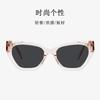 Gafas de Sol Ojo de Gato Personalizadas Europeas y Americanas Transfronterizas de Moda Combinan con Todo Sentido de Alta Gama Sesión de Fotos Callejera Populares en Internet Gafas de Sol de Montura Multilateral Retro