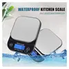 Balança Eletrônica de Cozinha de Precisão, Aço Inoxidável, 5Kg/10Kg, À Prova d'Água e de Poeira, Alta Precisão, Fabricante Exclusivo Transfronteiriço, para Uso Doméstico