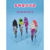 Soporte de Cono de Helado Acrílico Soporte para Conos de Helado Cono Crujiente Estante en Forma de Z Accesorio de Decoración de Mesa de Postres Exhibición