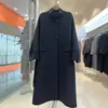 Elegante Abrigo de Lana Doble Faz con Cuello Alto para Mujer 2025 Nueva Versión Coreana de Alta Gama Elegante Abrigo de Lana Ceñido con Cinturón