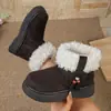 Botas de Nieve Espesas Forradas de Lana Blancas Estilo Retro con Suela Gruesa para Mujer 2025 Nuevas de Invierno que Aumentan la Altura Cálidas Zapatos de Algodón Birkenstock