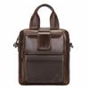 Personalizado estilo coreano negócios de couro genuíno bolsa oficial simples homens vertical saco de ombro camada superior cowhide bolsa